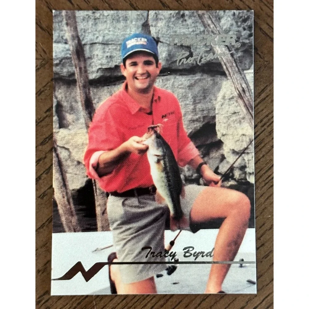 Vintage Tracy Byrd Tracker Pro Team Series Fishing Trading Card Country Music